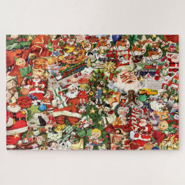 ヴィンテージクリスマスコラージュ ジグソーパズル