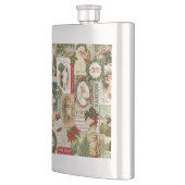 ヴィンテージクリスマスコラージュ フラスク (左)