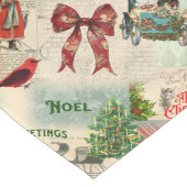 ヴィンテージクリスマスコラージュ ロングテーブルランナー (コーナー)