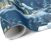 ヴィンテージクリスマスコージーウィンターヴィレッジ ラッピングペーパー (ロールコーナー)