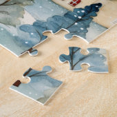 ヴィンテージクリスマスコールドスノータウン ジグソーパズル (側面)