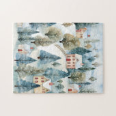 ヴィンテージクリスマスコールドスノータウン ジグソーパズル (横)