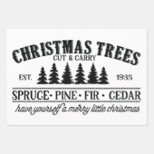 ヴィンテージクリスマスサイン切り離し ラッピングペーパーシート (正面)