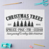 ヴィンテージクリスマスサイン切り離し 薄葉紙 (クラフト)