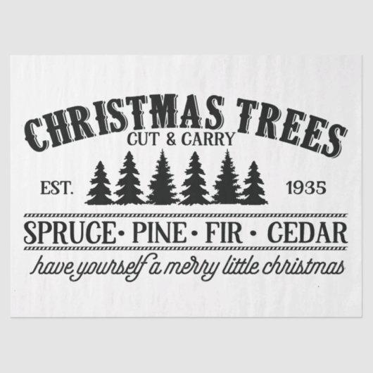 ヴィンテージクリスマスサイン切り離し 薄葉紙 (正面)