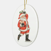 ヴィンテージクリスマスサビクトリアンンタクラウスアイススケーター セラミックオーナメント (左)