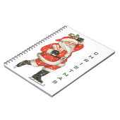 ヴィンテージクリスマスサビクトリアンンタクラウスアイススケーター ノートブック (左側)