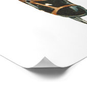 ヴィンテージクリスマスサビクトリアンンタクラウスアイススケーター ポスター (角)