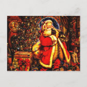 ヴィンテージクリスマスサビクトリアンンタクロース シーズンポストカード (正面)