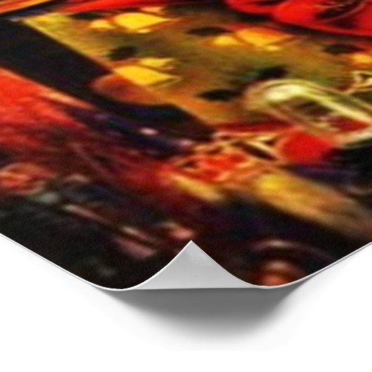 ヴィンテージクリスマスサビクトリアンンタクロース ポスター (角)