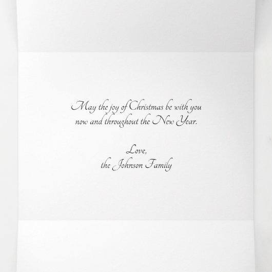 ヴィンテージクリスマスサビクトリアンンタクロース 三つ折りクリスマスカード (内部中)