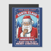 ヴィンテージクリスマスサンタがメリークリスマスを言う (正面/裏面)