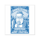 ヴィンテージクリスマスサンタがメリークリスマスを言う セルフインキングスタンプ (デザイン)