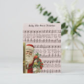 ヴィンテージクリスマスサンタすてきオールドサンニコラス シーズンポストカード (スタンド正面)