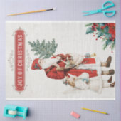 ヴィンテージクリスマスサンタとエンジェルデコページ 薄葉紙 (クラフト)