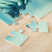 ヴィンテージクリスマスサンタのそりの冬のシーン ジグソーパズル (側面)