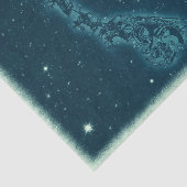 ヴィンテージクリスマスサンタのそりの冬のシーン 薄葉紙 (詳細)