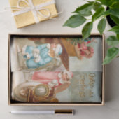 ヴィンテージクリスマスサンタインとプレゼント 薄葉紙 (ギフト)