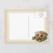 ヴィンテージクリスマスサンタインクラシックザアンティーク車 シーズンポストカード (裏面)