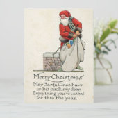 ヴィンテージクリスマスサンタオンルーフ シーズンカード (スタンド正面)
