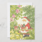 ヴィンテージクリスマスサンタガーデニング シーズンカード (正面)