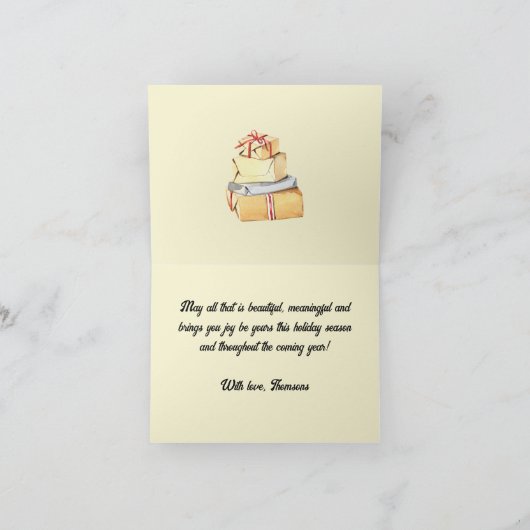 ヴィンテージクリスマスサンタギフト男の赤ちゃん与えレター シーズンカード (内部)