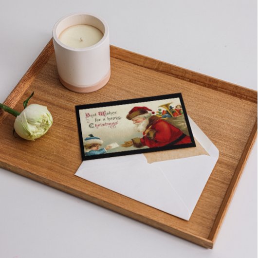 ヴィンテージクリスマスサンタギフト男の赤ちゃん与えレター シーズンカード