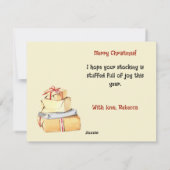 ヴィンテージクリスマスサンタギフト男の赤ちゃん与えレター シーズンカード (裏面)