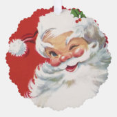 ヴィンテージクリスマスサンタクロースすてきとウィンキング オーナメントカード (正面)