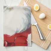 ヴィンテージクリスマスサンタクロースすてきとウィンキング キッチンタオル (四つ折り)