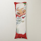ヴィンテージクリスマスサンタクロースすてきとウィンキング ボディピロー (正面縦)