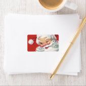 ヴィンテージクリスマスサンタクロースすてきとウィンキング ラベル (インサイチュ)