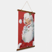 ヴィンテージクリスマスサンタクロースすてきとウィンキング 吊り下げ型タペストリー (傾斜あり)