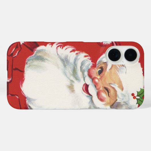 ヴィンテージクリスマスサンタクロースすてきとウィンキング Case-Mate iPhoneケース (裏面 (横))