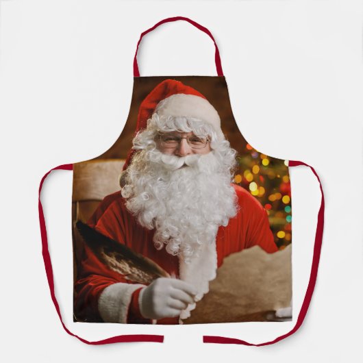 ヴィンテージクリスマスサンタクロースすてきセントニック エプロン (正面)