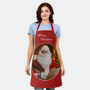 ヴィンテージクリスマスサンタクロースすてきパーソナライズ エプロン