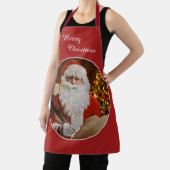 ヴィンテージクリスマスサンタクロースすてきパーソナライズ エプロン (インサイチュ)