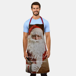 ヴィンテージクリスマスサンタクロースすてきパーソナライズ エプロン