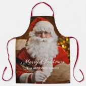 ヴィンテージクリスマスサンタクロースすてきパーソナライズ エプロン (正面)