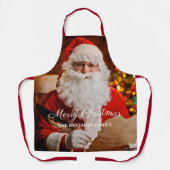 ヴィンテージクリスマスサンタクロースすてきパーソナライズ エプロン (正面)