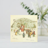 ヴィンテージクリスマスサンタクロースと子ども シーズンカード (スタンド正面)