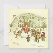 ヴィンテージクリスマスサンタクロースと子ども シーズンカード (正面)