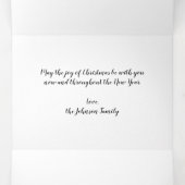 ヴィンテージクリスマスサンタクロースと小人 三つ折りクリスマスカード (内部中)