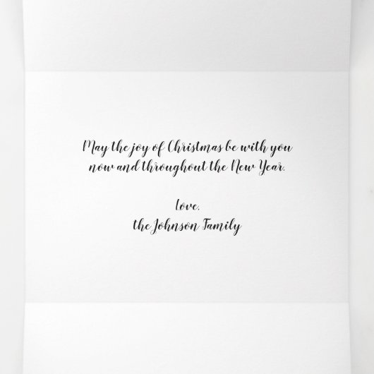 ヴィンテージクリスマスサンタクロースと小人 三つ折りクリスマスカード (内部中)