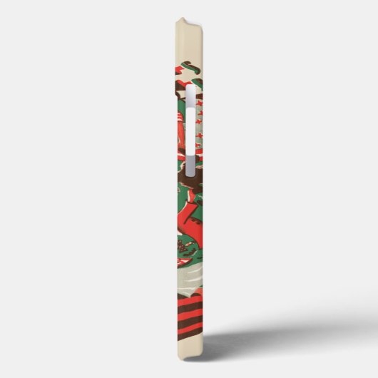 ヴィンテージクリスマスサンタクロースと踊りの子供 Case-Mate iPhoneケース (裏面 / 左)