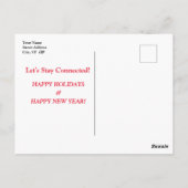 ヴィンテージクリスマスサンタクロースの子供 ポストカード (裏面)