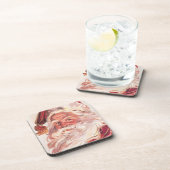 ヴィンテージクリスマスサンタクロースイラストレーション コースター (右側)