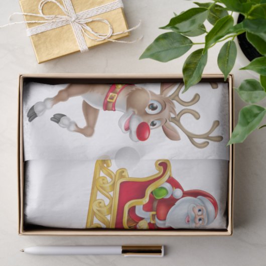 ヴィンテージクリスマスサンタクロースオンスリハイトインディア 薄葉紙 (ギフト)