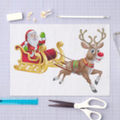 ヴィンテージクリスマスサンタクロースオンスリハイトインディア 薄葉紙 (クラフト)