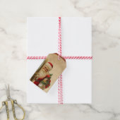 ヴィンテージクリスマスサンタクロースギフトラベル ギフトタグ (より糸付き)